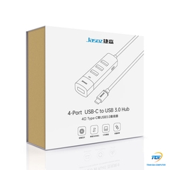 Bộ chia HUB USB-C ra 4 cổng USB 3.0 màu đen dài 30cm hiệu JASOZ F117 T-F154