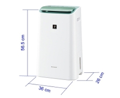 Máy hút ẩm kết hợp lọc không khí Sharp DW-E16FA-W