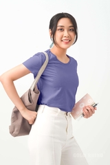 Áo Thun Nữ Cổ Tròn Màu Việt Quất