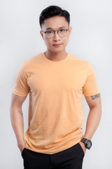 Áo Thun Nam Cổ Tròn Màu Cam Sữa