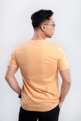 Áo Thun Nam Cổ Tròn Màu Cam Sữa