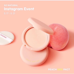 Phấn bột trị hôi nách So Natural Peach Deo Pact