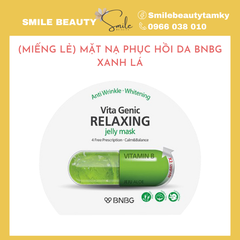 (Miếng lẻ) Mặt Nạ Phục Hồi Da BNBG xanh lá