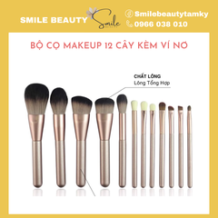 Bộ cọ makeup 12 cây kèm ví nơ