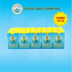 [Combo 10 lọ] Nước yến sào Khánh Hòa Sanest không đường dành cho người cao tuổi 70 ml - 096