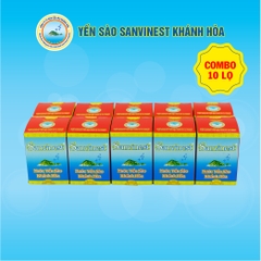 [Combo 10 lọ] Nước Yến sào Sanvinest Khánh Hòa Không đường lọ 70ml - 102