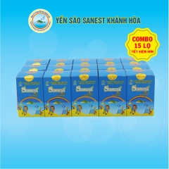 [Combo 15 lọ] Nước yến sào Khánh Hòa Sanest Kids lọ 62ml - 0161