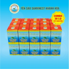 [Combo 30 lọ] Nước Yến sào Sanvinest Khánh Hòa Không đường lọ 70ml - 102