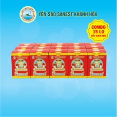 [Combo 15 lọ] Nước Yến sào Khánh Hòa Sanest lọ 70ml - 002