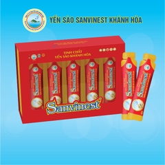 Tinh chất Yến sào Khánh Hòa Sanvinest túi 20ml, QUÀ TẶNG 20 TÚI, tiện lợi khi sử dụng, hấp thu dưỡng chất nhanh chóng.