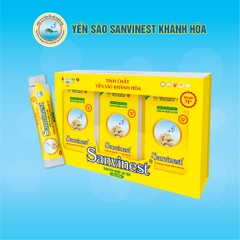 Tinh chất Yến sào Khánh Hòa Sanvinest Không đường dành cho Người cao tuổi, túi 20ml - Hộp quà tặng 30 túi.