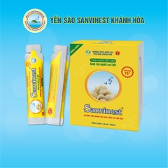 Tinh chất Yến sào Khánh Hòa Sanvinest Không đường dành cho Người cao tuổi, túi 20ml - Hộp 20 túi.