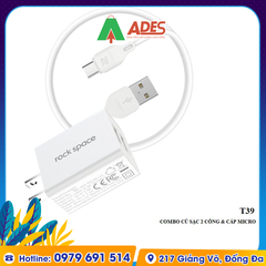 Bộ củ sạc + cáp sạc nhanh cho Android Rockspace T39