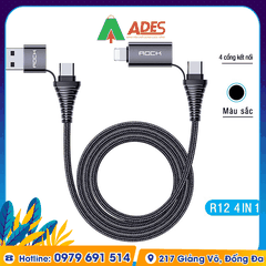 Dây cáp sạc nhanh 4 in 1 Rockspace R12