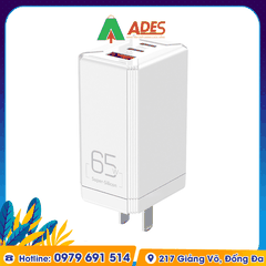 Củ sạc nhanh mini 3 cổng Rockspace T49 65W