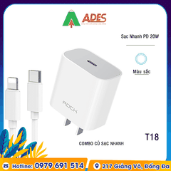 Củ sạc nhanh Rockspace T18 dành cho Iphone