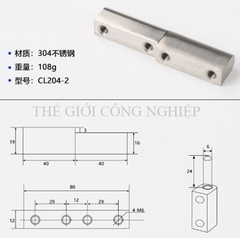 Bản lề CL204 công – mẹ inox tháo lắp – Bản lề tủ điện