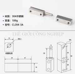 Bản lề CL204 công – mẹ inox tháo lắp – Bản lề tủ điện