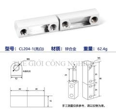 Bản lề CL204 công – mẹ inox tháo lắp – Bản lề tủ điện