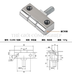 Bản lề CL206-1 cho tủ điện lực, tủ điều khiển – Bản lề cửa tủ JL1-3, JL9-1