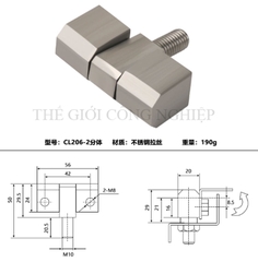 Bản lề CL206-1 cho tủ điện lực, tủ điều khiển – Bản lề cửa tủ JL1-3, JL9-1