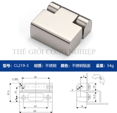 Bản lề CL219-1-2-3 cho tủ điện, tủ phân phối – Bản lề cửa tủ công nghiệp