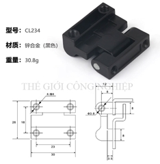 Bản lề CL234 cho tủ điện, tủ mạng – Bản lề gắn ngoài cửa tủ