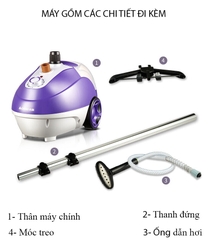 Bộ bàn ủi hơi nước đứng cao cấp Chigo ZD168