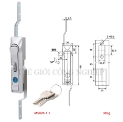 Khóa cửa điện tủ điện MS828/MS829/MS460 – Khóa liên động thanh truyền, khóa liên động trên dưới bằng inox