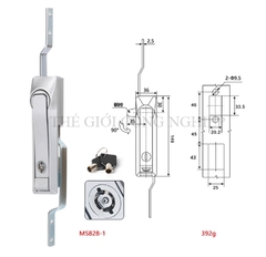 Khóa cửa điện tủ điện MS828/MS829/MS460 – Khóa liên động thanh truyền, khóa liên động trên dưới bằng inox