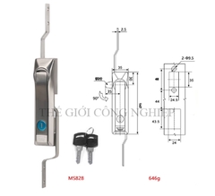 Khóa cửa điện tủ điện MS828/MS829/MS460 – Khóa liên động thanh truyền, khóa liên động trên dưới bằng inox