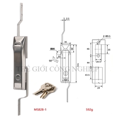 Khóa cửa điện tủ điện MS828/MS829/MS460 – Khóa liên động thanh truyền, khóa liên động trên dưới bằng inox