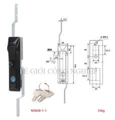 Khóa cửa điện tủ điện MS828/MS829/MS460 – Khóa liên động thanh truyền, khóa liên động trên dưới bằng inox