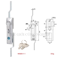 Khóa cửa điện tủ điện MS828/MS829/MS460 – Khóa liên động thanh truyền, khóa liên động trên dưới bằng inox