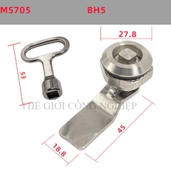 Khóa tủ điện inox 304 MS705 – dạng tam giác, dạng một rãnh, khóa trụ, khóa nắp thùng rác, khóa chuyển cam
