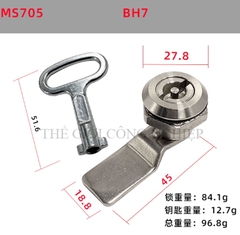 Khóa tủ điện inox 304 MS705 – dạng tam giác, dạng một rãnh, khóa trụ, khóa nắp thùng rác, khóa chuyển cam