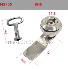 Khóa tủ điện inox 304 MS705 – dạng tam giác, dạng một rãnh, khóa trụ, khóa nắp thùng rác, khóa chuyển cam