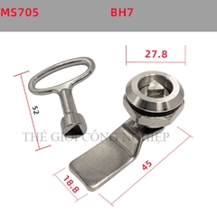Khóa tủ điện inox 304 MS705 – dạng tam giác, dạng một rãnh, khóa trụ, khóa nắp thùng rác, khóa chuyển cam
