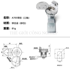 Khóa tủ điện inox A705/A705-3A – Khóa trụ, khóa cam, khóa tam giác đa năng cho tủ điện