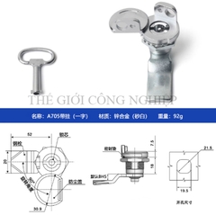 Khóa tủ điện inox A705/A705-3A – Khóa trụ, khóa cam, khóa tam giác đa năng cho tủ điện