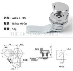 Khóa tủ điện inox A705/A705-3A – Khóa trụ, khóa cam, khóa tam giác đa năng cho tủ điện