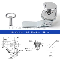 Khóa tủ điện inox A705/A705-3A – Khóa trụ, khóa cam, khóa tam giác đa năng cho tủ điện