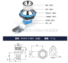 Khóa tủ điện MS403-A/MS803 – Khóa cam núm vặn, khóa trụ nút nhấn đa năng