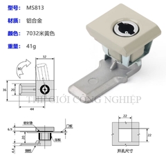 Khóa vuông inox MS813 – Khóa cam cho tủ điện AE, khóa tủ điện Rittal,