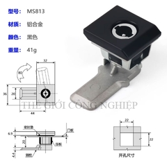 Khóa vuông inox MS813 – Khóa cam cho tủ điện AE, khóa tủ điện Rittal,