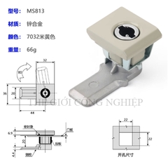 Khóa vuông inox MS813 – Khóa cam cho tủ điện AE, khóa tủ điện Rittal,