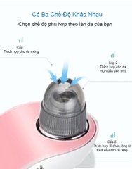 Máy hút mụn KSKIN KD803A có 3 chế độ hút khác nhau, kèm khay chứa 4 đầu hút KD803A