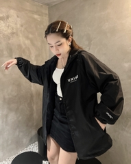 ÁO KHOÁC DÙ 2 LỚP UNIME ESSENTIAL UTILITY - ĐEN