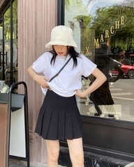 Chân váy xếp ly cơ bản Unime lưng cao kiểu tennis có lót quần