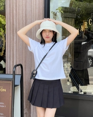 Chân váy xếp ly cơ bản Unime lưng cao kiểu tennis có lót quần